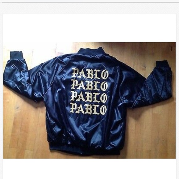 Kanye West The Life of Pablo Black Satin Bomber 2X - Picture 7 of 8